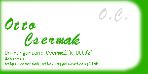 otto csermak business card